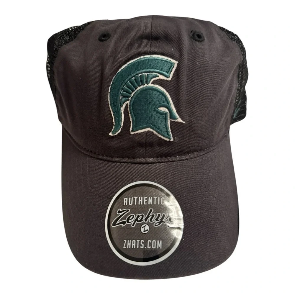Michigan State Spartans NCAA Zephyr Black Adjustable Snapback Trucker Hat